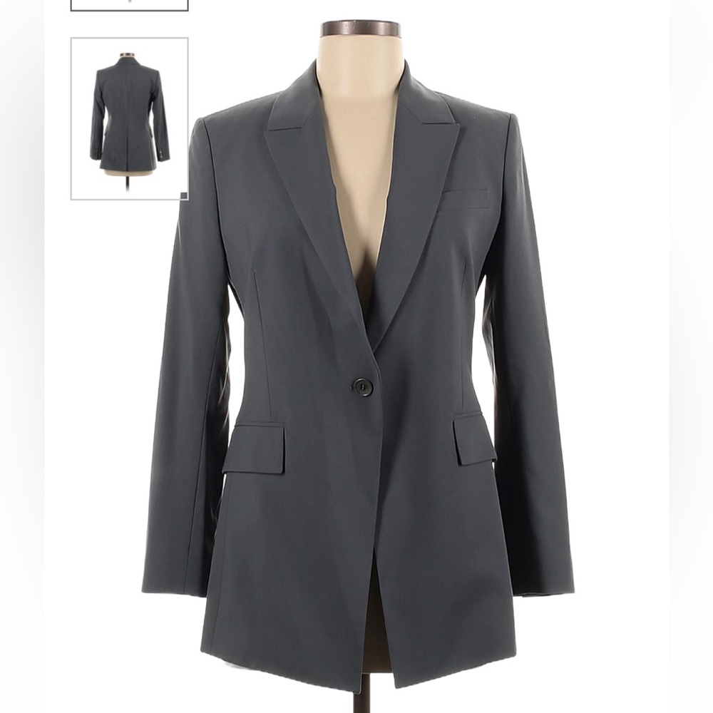 Theory Etiennette Blazer - Dark Cement - Size 6